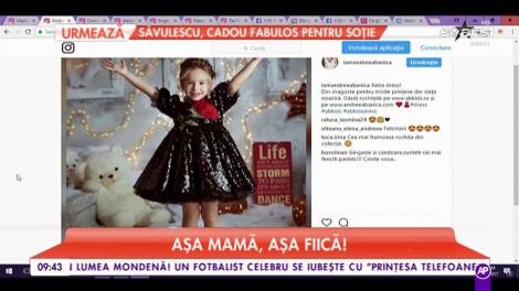 Așa mamă, așa fiică! Fetița Andreei Bănică îi calcă pe urme mamei sale
