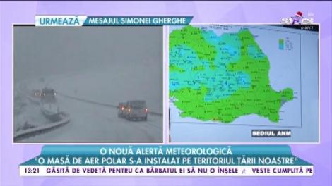 O nouă alertă meteorologică. Vreme foarte rece, zăpadă și vânt puternic