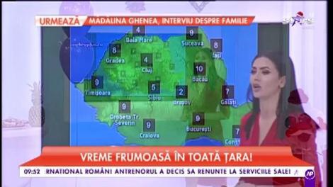 Vreme frumoasă în toată țara! Maximele ajung până la 10°C