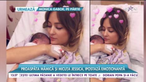 Primele imagini cu sora Deliei și fetița ei