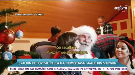 Crăciun de poveste în cea mai numeroasă familie din showbiz. Copiii familiei Serea- Sînă l-au vrăjut pe Moșul