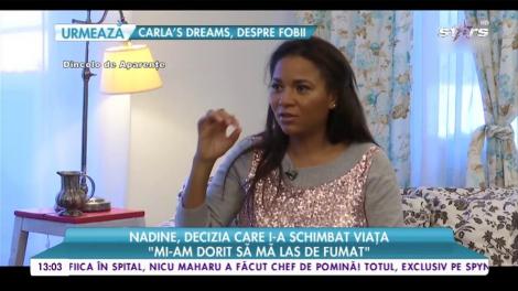 Nadine, decizia care i-a schimba viața: ”Mi-am dorit să mă las de fumat”