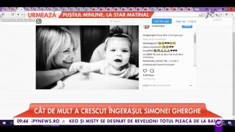 Cât de mult a crescut îngerașul Simonei Gherghe. Fetița semănă din ce în ce mai mult cu mămica ei: "Două fetițe!"