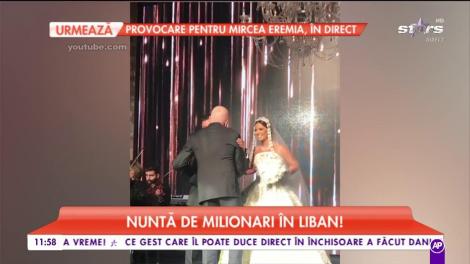 Nuntă de milionari în Liban. Mireasa a purtat o rochie demnată de un designer celebru