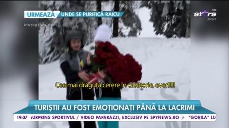 Cerere spectaculoasă în căsătorie. Turiștii au fost emoționați până la lacrimi