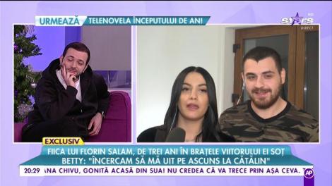 Fiica lui Florin Salam, de trei ani în brațele viitorului ei soț. Betty: ”Cătălin ar merita să îi fac în fiecare zi micul dejun”