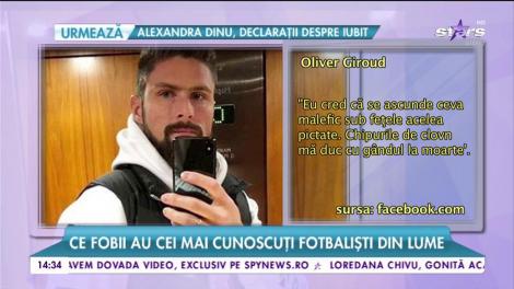 Ce fobii au cei mai cunoscuți fotbaliști din lume