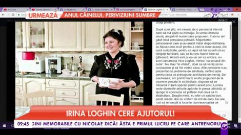 Irina Loghin, ne surprinde din nou. Vedeta cere ajutorul!