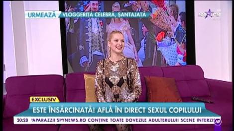 Sandra N este însărcinată și află în direct sexul copilului