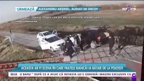 Au apărut imaginile cu scena în care fratele Biancăi Drăguşanu ia bătaie de la poliţişti