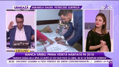 Bianca Sârbu, prima vedetă măritată în 2018: "Antena Stars mi-a adus jumătatea"