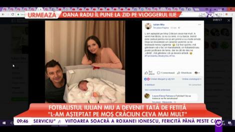 Fotbalistul Iulian Miu a devenit tată de fetiță: ”L-am așteptat pe Moș Craciuin ceva mai mult”