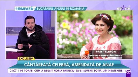 Cântăreață celebră, amendată de ANAF: ”Normal că nu am tăiat factură dacă nu am încasat nimic”