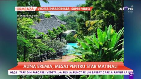 Alina Eremia, mesaj pentru star matinal! Imagini exclusive din vacanța cântăreței!