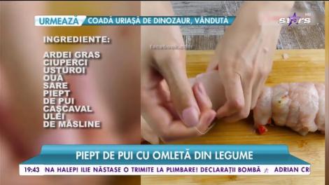 Piept de pui cu omletă din legume