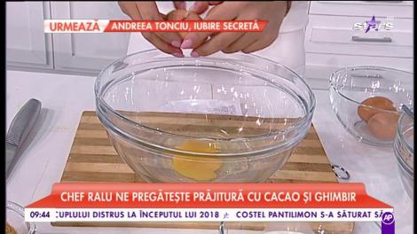 Chef Ralu ne pregătește „Prăjitură cu cacao și ghimbir”