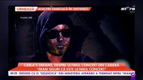 Băieții de la Carla's Dreams au anunțat ce se va întâmpla LA ULTIMUL LOR CONCERT: „În acest moment nu mi-e frică”