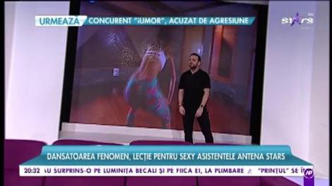 Dansatoarea fenomen, lecții de dans pentru sexy asistentele de la Antena Stars