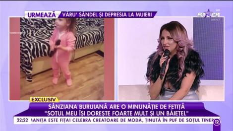 Sânziana Buruiană are o minunăție de fetiță: ”Soțul meu își dorește foarte mult și un băiețel”