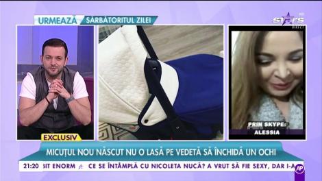 Alessia, cea mai proaspătă mămică trece prin momente grele. Micuțul nou născut nu o lasă pe vedetă să înghidă un ochi