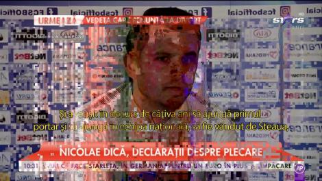 Nicolae Dică, declarații despre plecare: „Am pierdut un jucător foarte important pentru echipă”