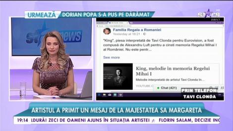 Tavi Clonda, felicitat de Casa Regală a României