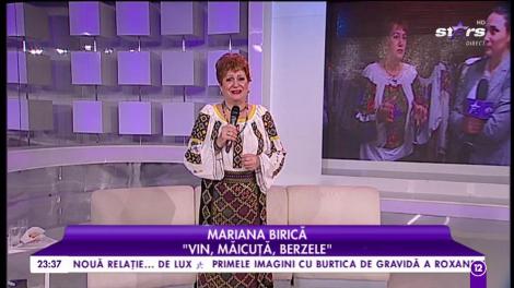 Mariana Birică cânta în platoul "Agenția Vip"