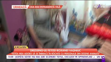 Dressing-ul fetiței Roxanei Vașniuc: ”Fetița mea adoră să se îmbrace îm rochițe cu personaje din desene animate