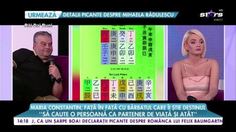 Maria Constantin, față în față cu bărbatul care îi știe destinul: ”Norocul și-l mai face și omul cu mâna lui”