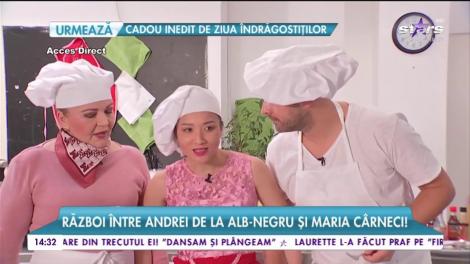 Război între Andrei de la Alb-Negru și Maria Cârneci. Semifinalista ”Chefi la cuțite” a dat verdictul