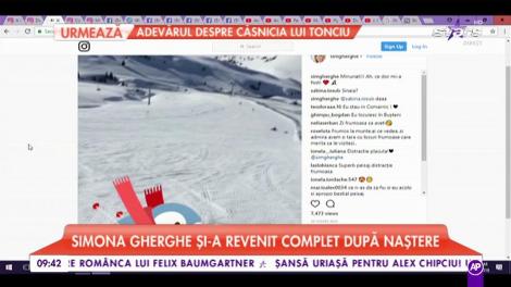 Simona Gherghe și-a revenit complet după naștere. Prezentatoarea s-a întors pe pârtie