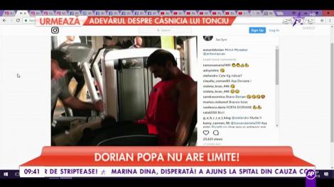 Dorian Popa nu are limite! Vedeta a postat imagini de la sala de fitness