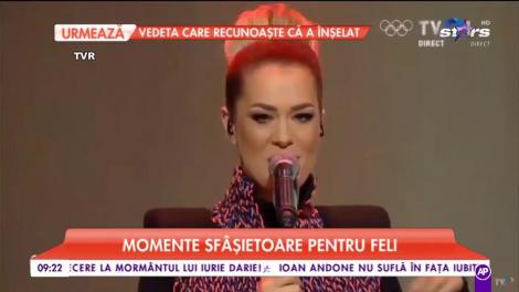 Momente sfâșietoare pentru Feli. Artista a urcat pe scena de la Eurovision, în doliu