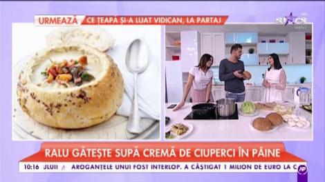 Supă cremă de ciuperci în pâine, un deliciu vânătoresc cu doar câteva ingrediente! Rețeta e demențială!