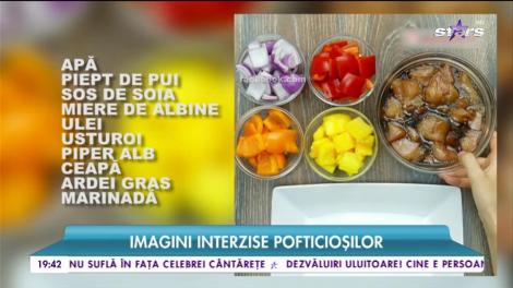 Frigărui de pui cu legume