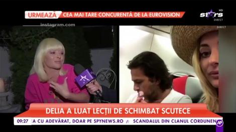 Delia, o viitoare mămică super pricepută! Vedeta a luat lecții de schimbat scutece