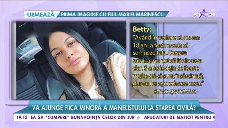 Betty Stoian, primele declarații despre sarcină