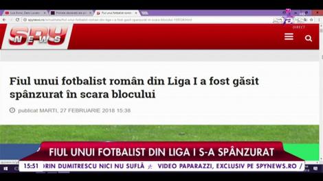 Fiul unui fotbalist din Liga I s-a spânzurat. Acesta a fost găsit chiar de tatăl său