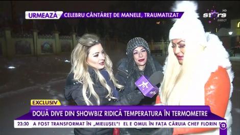 Două dive din showbiz ridică temperatura în termometre. Show incendiar în zăpadă