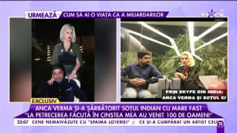 Anca Verma și-a sărbătorit soțul indian cu mare fast: ”Abischek nu a știut absolut nimic despre petrecerea cea mare”