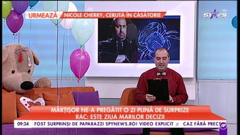 HOROSCOPUL MĂRȚIȘOR. Planuri intime, escapade romantice și apropieri periculoase. Taurii trăiesc emoții intense, astăzi