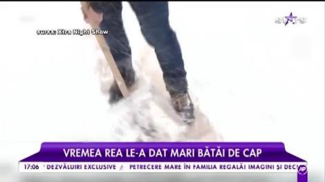 Peripețiile vedetelor în lupta cu nămeții! Vremea rea le-a dat mari bătăi de cap