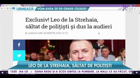 Leo de la Strehaia. Săltat de polițiști și dus la audieri