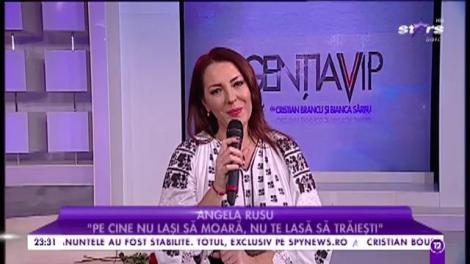 Angela Rusu a cântat melodia „Pe cine nu lași să moară, nu te lasă să trăiești”