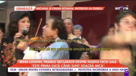 Irina Loghin, primele declarații despre nunta fiicei sale: ”Am emoții”