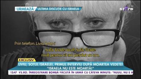 Ți se rupe sufletul! Prima apariție în public a lui Liviu, soțul Israelei: "Nuuu, nu e moartă, mă!"