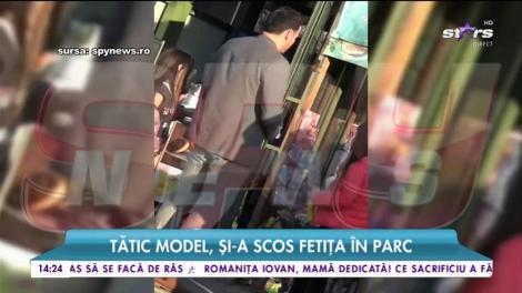 Adrian Cristea a devenit familist. Tătic model, și-a scos fetița în parc