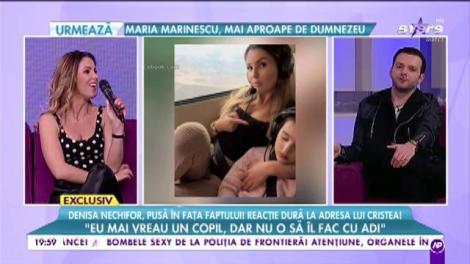 Denisa Nechifor, despre viața de familie: „Eu mai vreau un copil dar nu o să îl fac cu Adi”