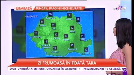 Zi frumoasă în toată ţara! Maximele se încadrează între 15 şi 18 grade