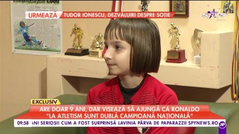 Miriam are doar nouă ani, dar visează să ajungă ca Ronaldo: „Nu pot să îmi imaginez viața fără fotbal”